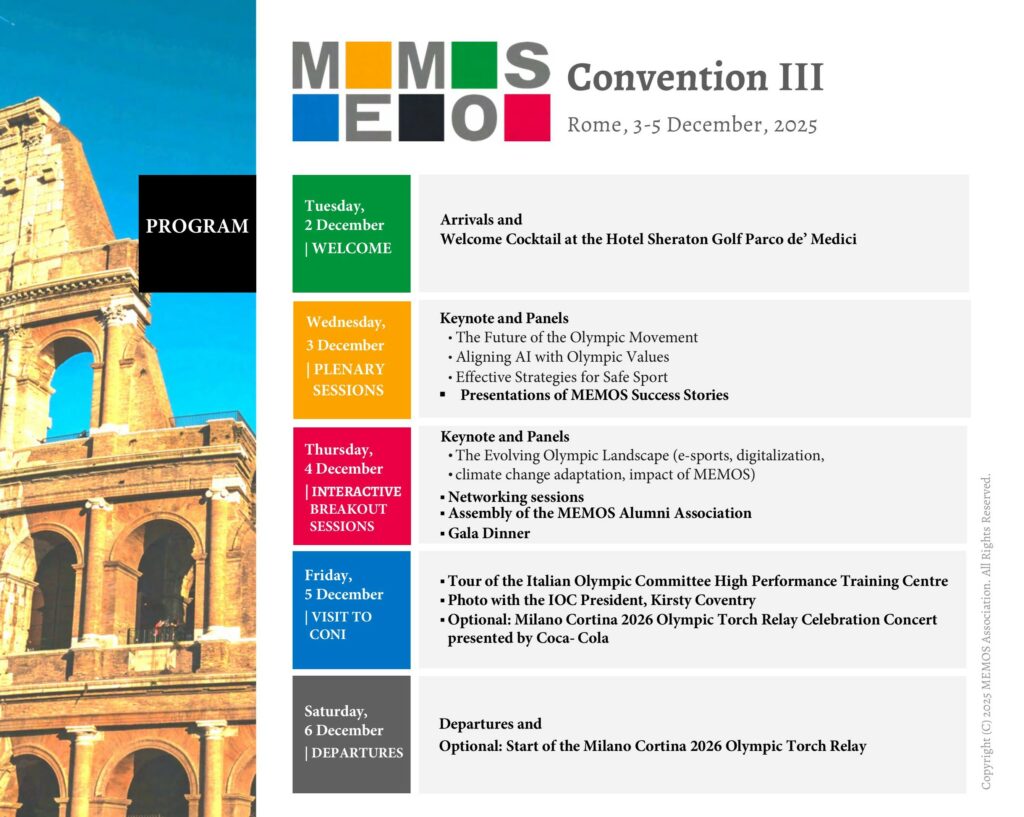 MEMOS Convention III Agenda Italy Rome