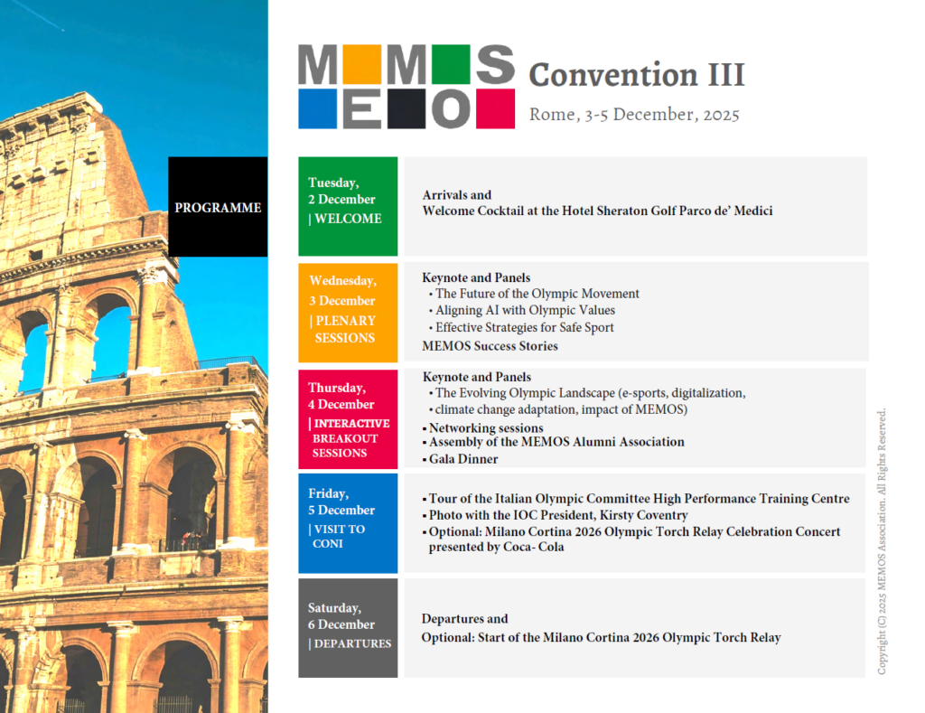 MEMOS Convention III Programme Agenda Rome